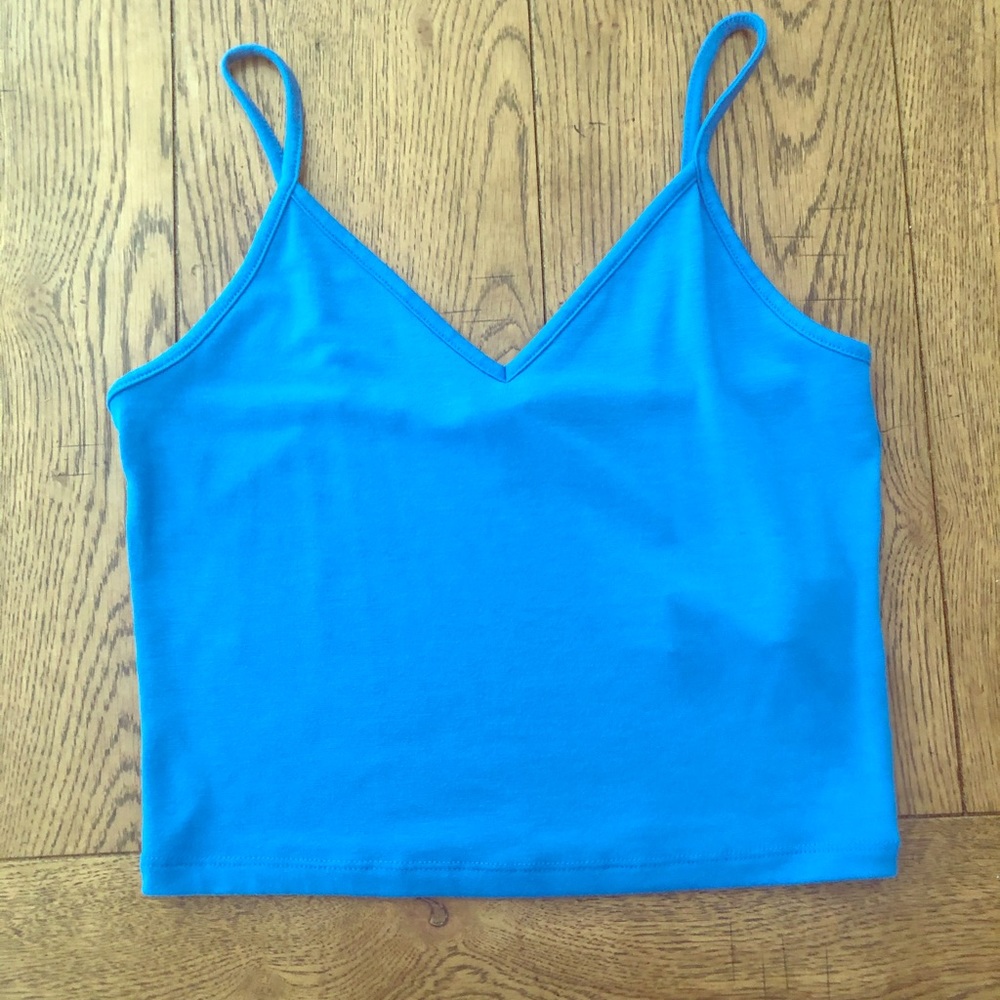 Blue crop top